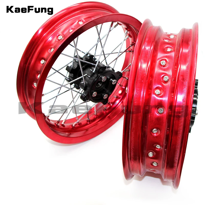 

motorcycle dirt Pit bike Rims 15mm hole 2.50-12inch & 3.00x12"inch front and rear wheel rim whit CNC hub for CRF Kayo BSE Apollo