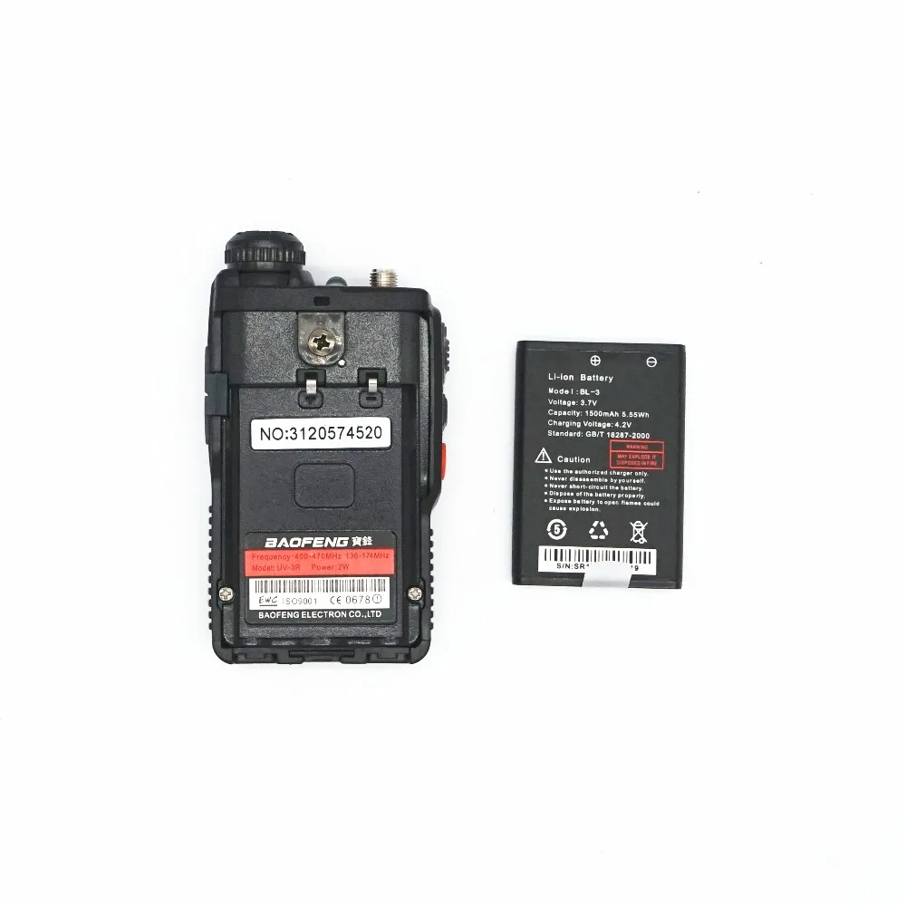 Baofeng Walkie Talkie UV-3R 136-174/ 400-470 МГц портативный CB Radio UV 3R Plus мини двухдиапазонный