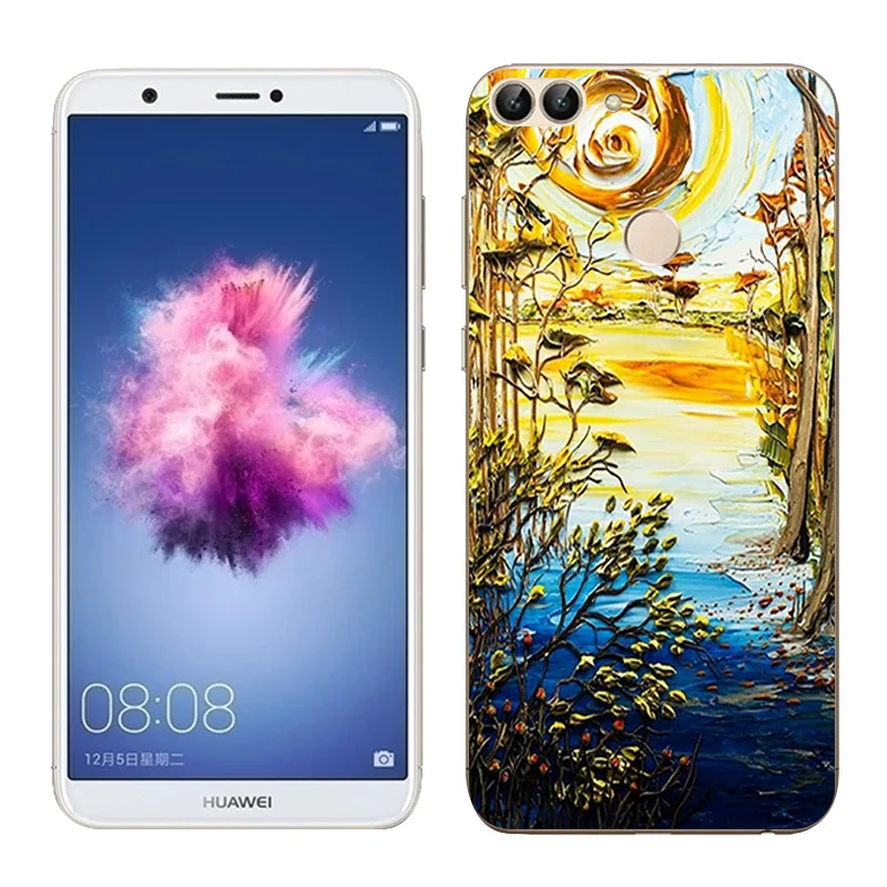 Чехол для смартфона Huawei P раскрашенный маслом 5 65 дюйма мягкий силиконовый чехол