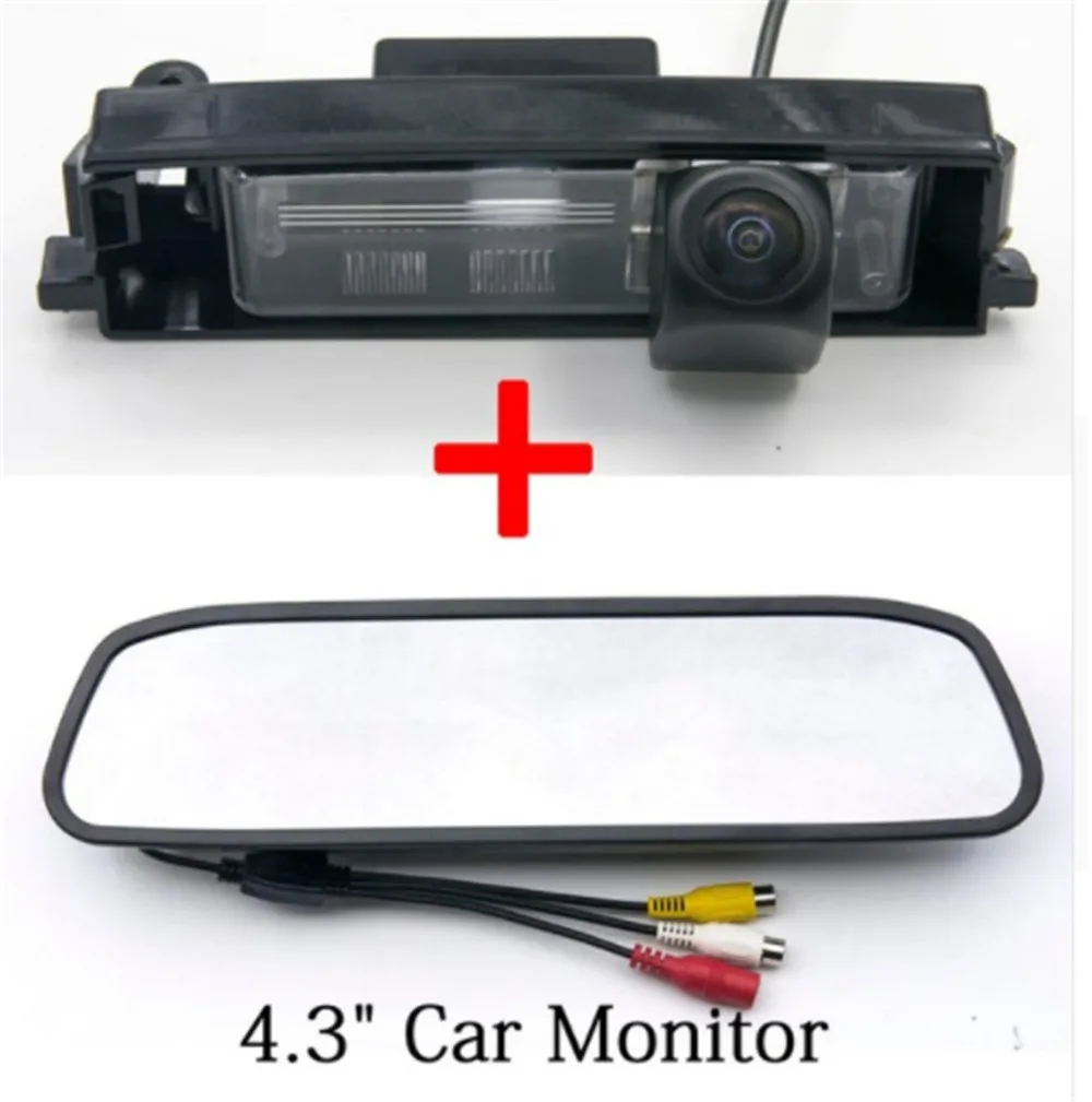 Camera with Monitor Объектив рыбий глаз 1080P MCCD Старлайт камера заднего вида Камера для Toyota RAV4 2000 2001 2002 2003 2004 2005 2006 2007 2008 2009 2010 2011 2012 - Название цвета: Camera with Monitor