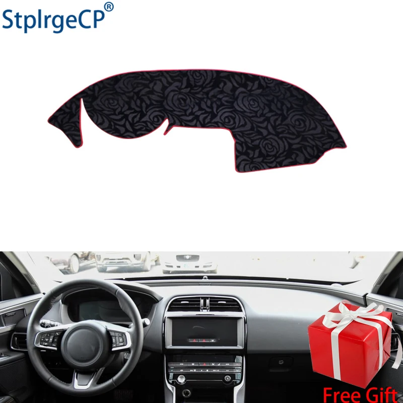 Нескользящий автомобильный коврик для приборной панели с розовым рисунком