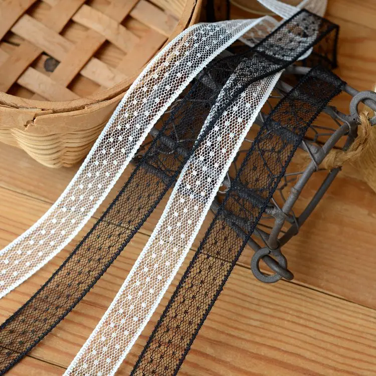 Лидер продаж 2019 кружевные аксессуары Черное и белое ожерелье серьги кружево 1 5 см
