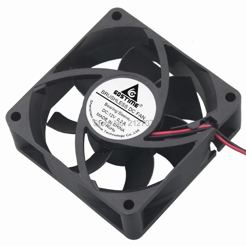 50 шт./лот Gdstime 12 В 2Pin 70 мм 25 7025S DC Компьютерный Вентилятор охлаждения|cooling fan|dc cooling