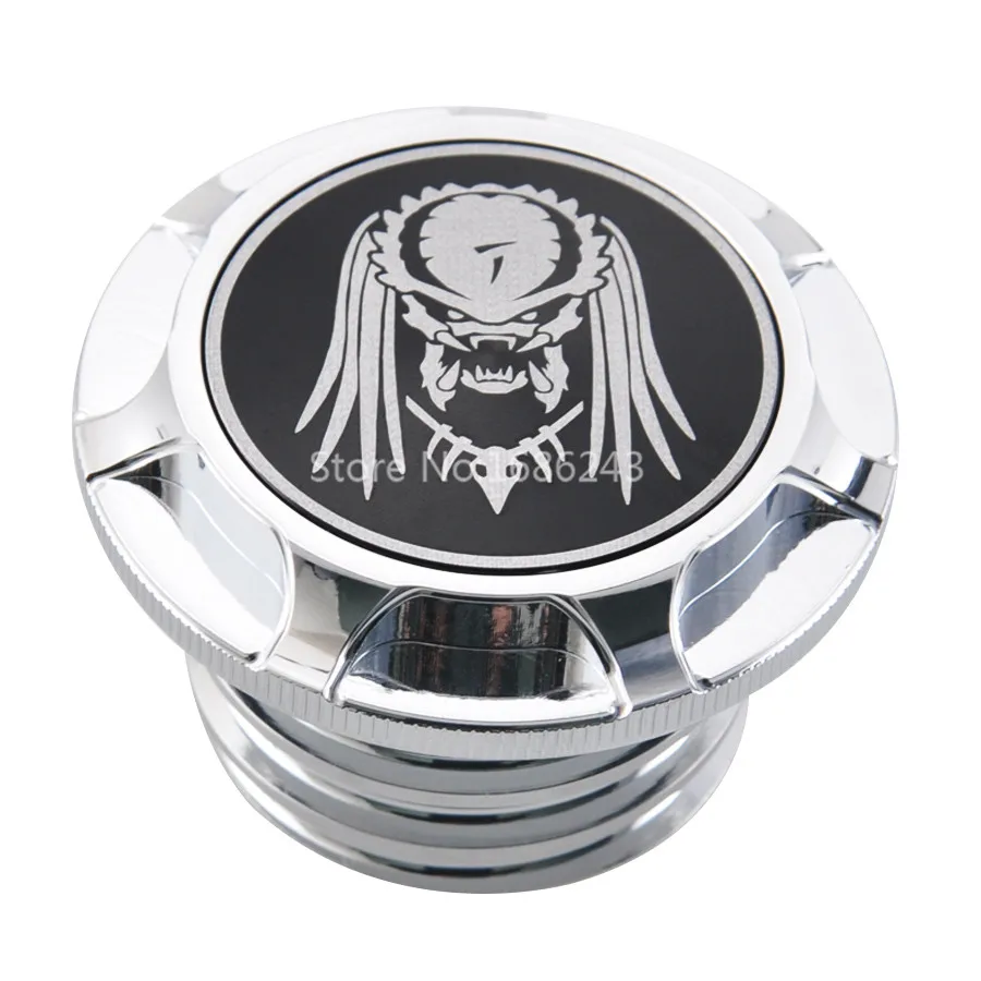 G Predator Chrome Мотоцикл Череп Топливный бак газа декоративная крышка масла подходит для Harley Davidson Sportster XL 1200 883X48 Dyna Softail Touring FLHR - Цвет: G Predator Chrome