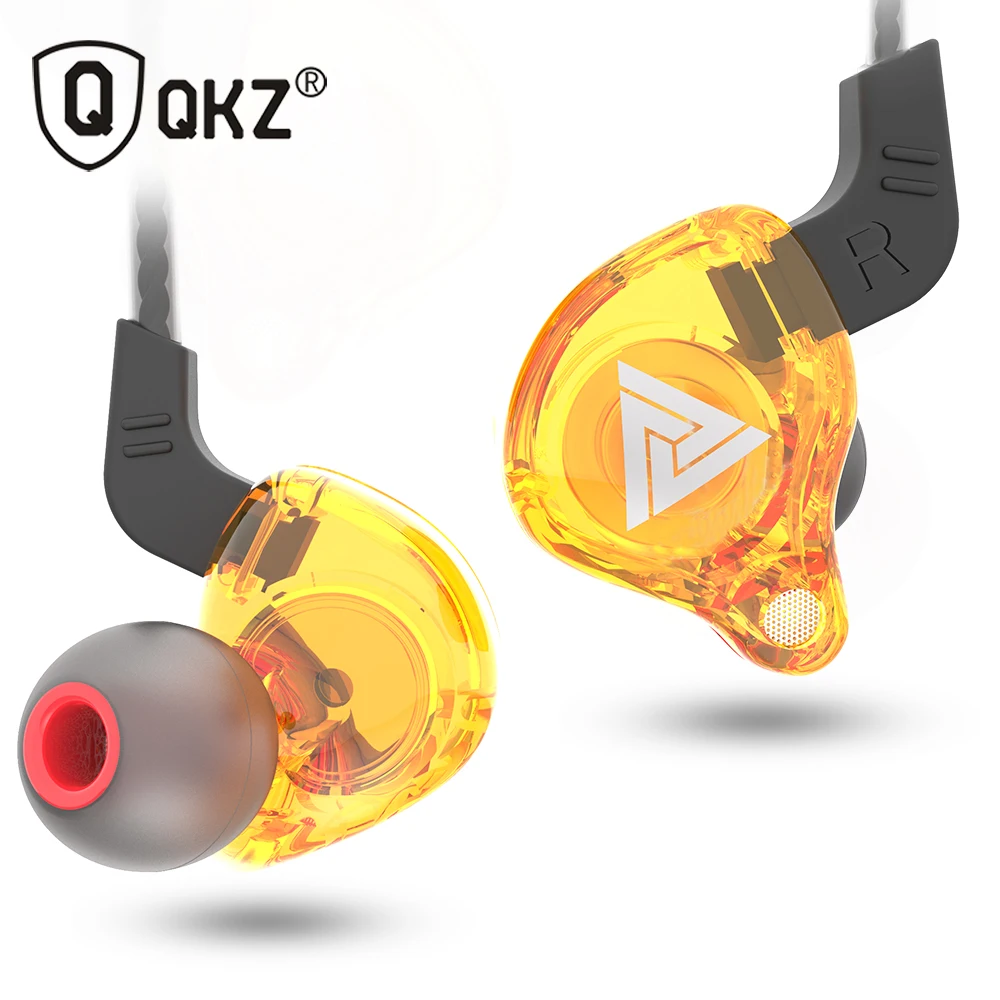 QKZ AK6 наушники для телефона Xiaomi с микрофоном iPhone вкладыши стерео гоночная