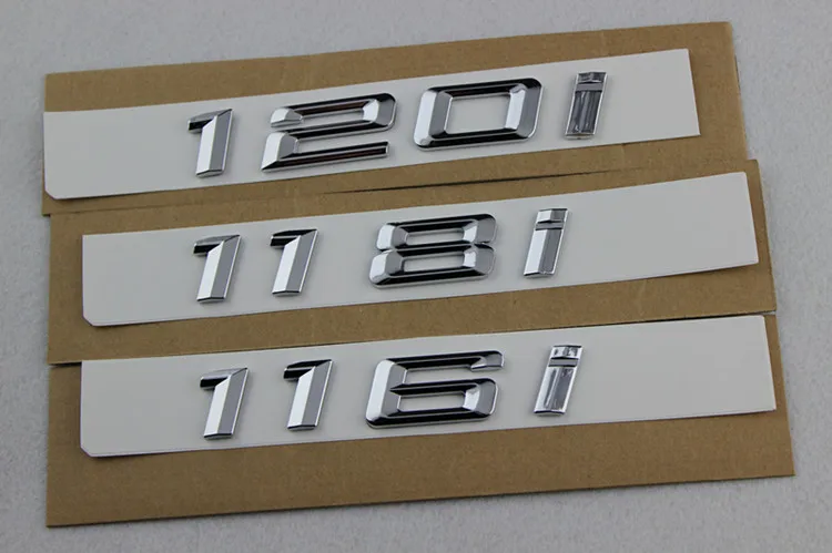 ABS Пластик серебро 116i/118i/120i/128i/135i сзади автомобиля эмблема 3D Chrome наклейки подходит
