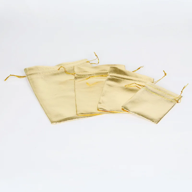 Мешочки из органзы золотого/серебряного цвета 10 шт. сумки металлической фольги