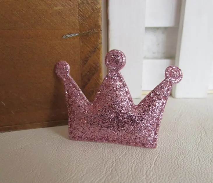 4 5x3 см 40 шт. Kawaii мягкий блеск Корона патчи аппликациями для одежды Швейные