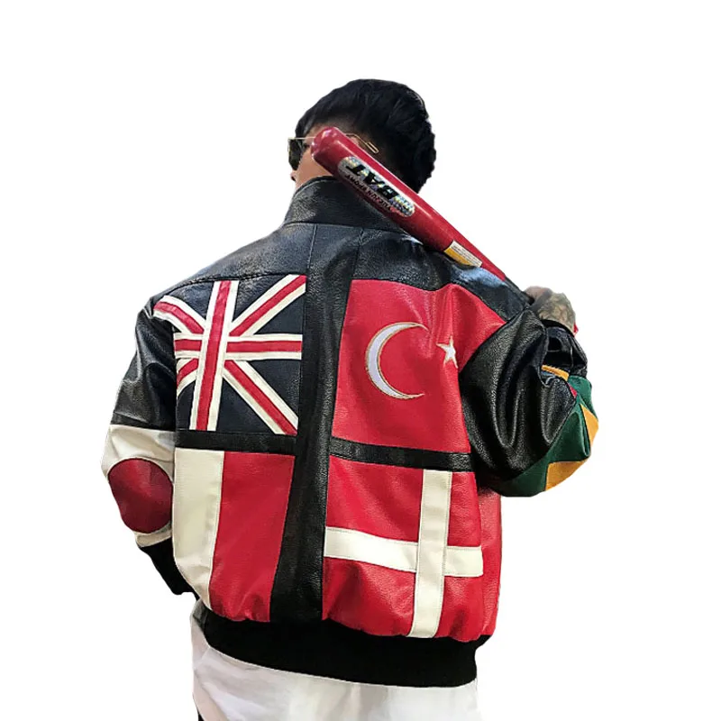 Осенне зимняя Классическая брендовая мужская куртка в панк Локомотив стиле