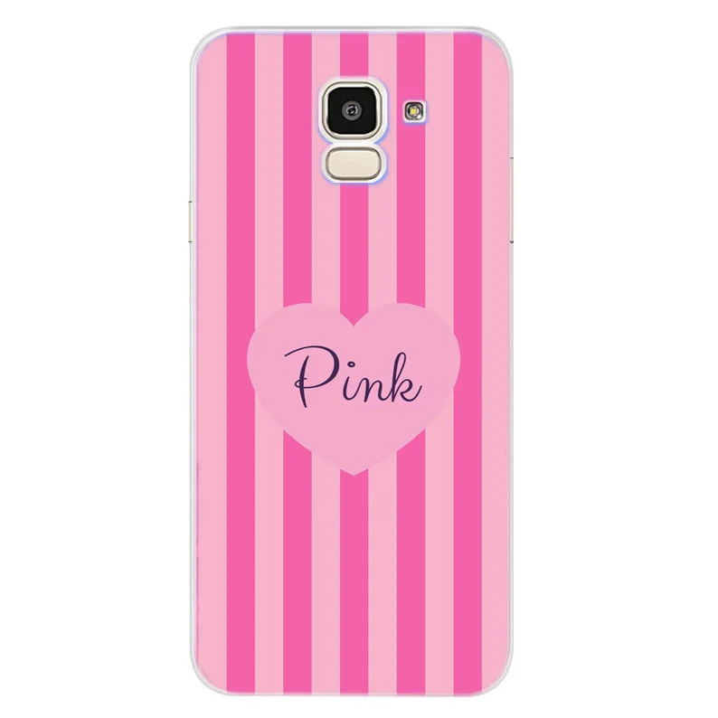 Case For Samsung Galaxy A30 A50 J1 J3 J4 J5 J6 J7 A3 A5 A7 A8 2016 2017 2018 Soft TPU Silicone Love Pink Cover Funda D083 |