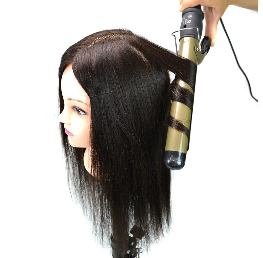 100% hair Practice Hairdressing Training Head Mannequin training head human hair training head