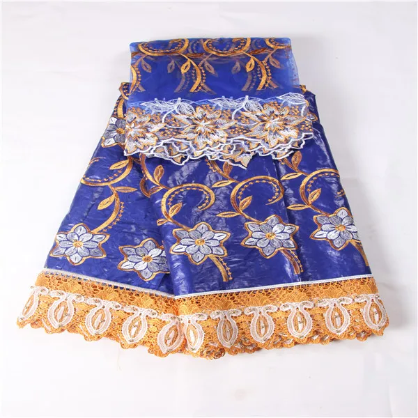 Новая мода 5yds/шт Базен Riche Getzner ткани с 2 ярдов Тюль Чистая черные кружевные