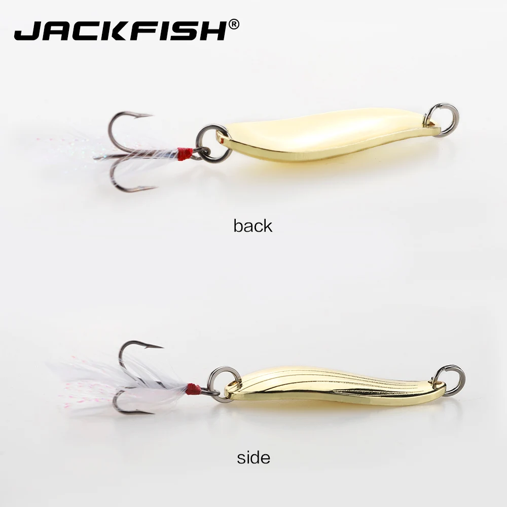 JACKFISH металлическая блесна в виде ложки серебристая/Золотистая приманка 3 13 г