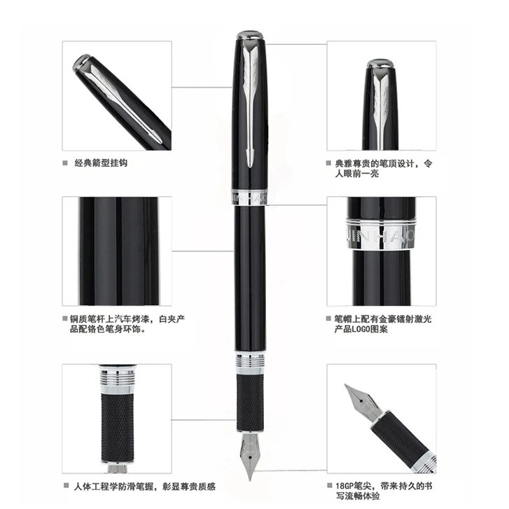 

JINHAO 600 Metal design Deep Blue/Black color signature pens for business