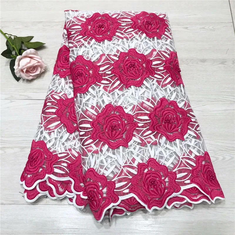 French Net Lace Fabric 2019 Latest African With Beads Embroidery Guipure Mesh Tulle High Quality JYA19-2 | Дом и сад