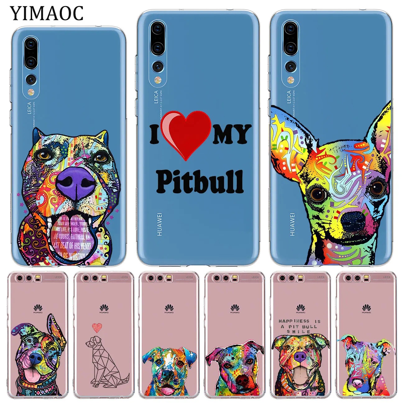 Мягкий силиконовый чехол для телефона YIMAOC Pitbull dog Для Huawei P30 P20 Pro P10 P8 P9 Lite 2017 2016 2015 P