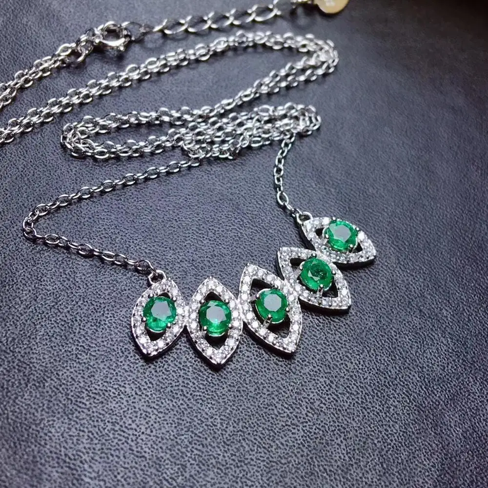 Ожерелье женское из серебра 925 пробы с драгоценными камнями подарок на день