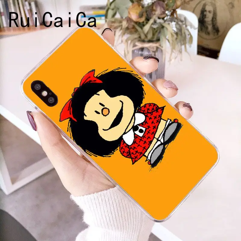 RuiCaiCa Mafalda DIY Роскошный чехол для iPhone 5 5Sx 6 7 7plus 8 8Plus X XS MAX XR Fundas Capa|Чехлы-накладки| |