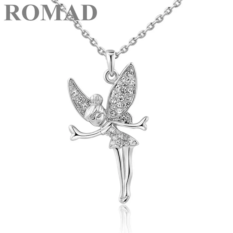 ROMAD 2019 CZ колье ожерелье Mujer женское прекрасный розовое золото/серебро Кристалл