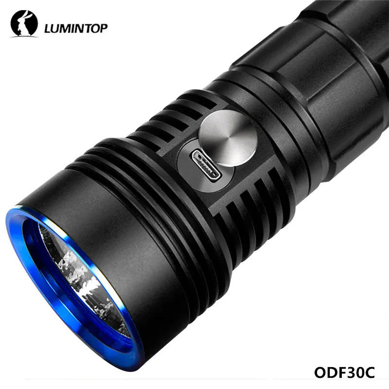 LuminTop ODF30C Cree XHP70.2 светодиодный высокомощный перезаряжаемый фонарик 18650 26650 usb
