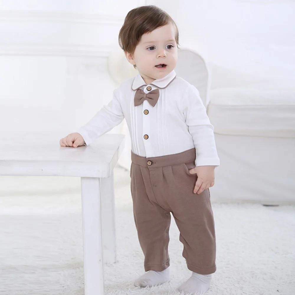 

Baby Boy Gentleman Romper Vest Tuxedo Jumpsuit Formal Outfit Set