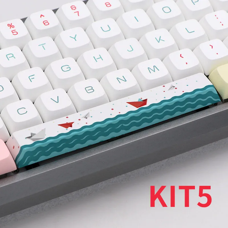 Five sides Dye-subbed PBT Spacebar 6.25U cherry profile keycap for DIY mechanical keyboard