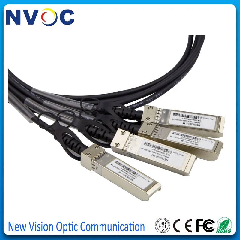 Бесплатная доставка 40G QSFP к 4 SFP + 1M AWG30 Пассивный кабель прямого подключения меди