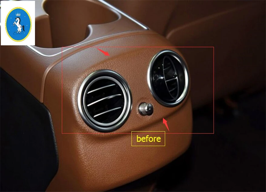 Yimaautotrims Pearl Chrome Armrest Box AC Air Outlet Vent Cover Kit Fit For Benz E-Class W213 2016 2017 2018 2019 2020 ABS | Автомобили и