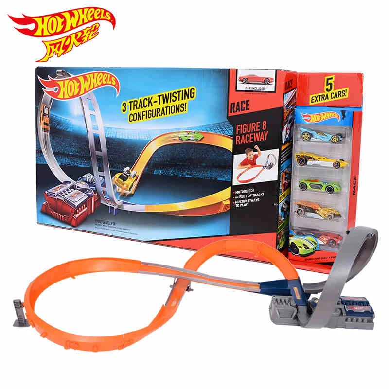 Электрическая круглая гоночная трасса Hot Wheels пластиковая металлическая