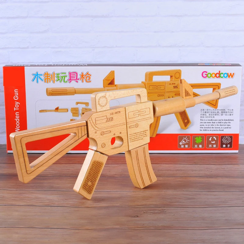Новейшая Высококачественная Сборная модель DIY Детский 3D Деревянный пистолет