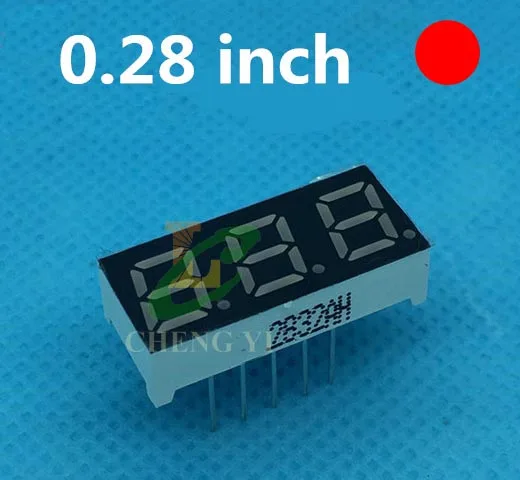 2 5-дюймовый синий светодиодный дисплей 3-битный цифровой трубчатый Дисплей 0 28