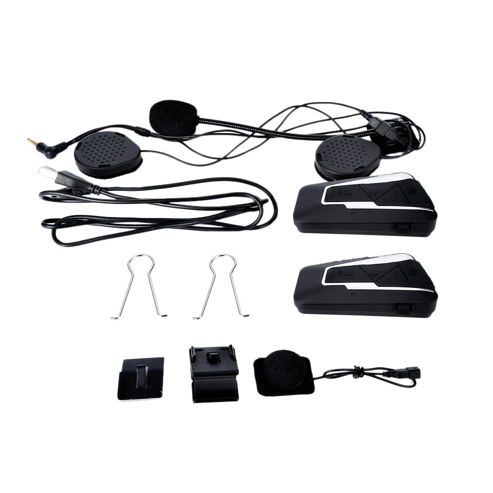 T9S 2PCS Motorcycle Helmet Headset Bluetooth Intercom 1200m 2 Riders Waterproof Windproof with FM Radio Voice Sharing | Автомобили и
