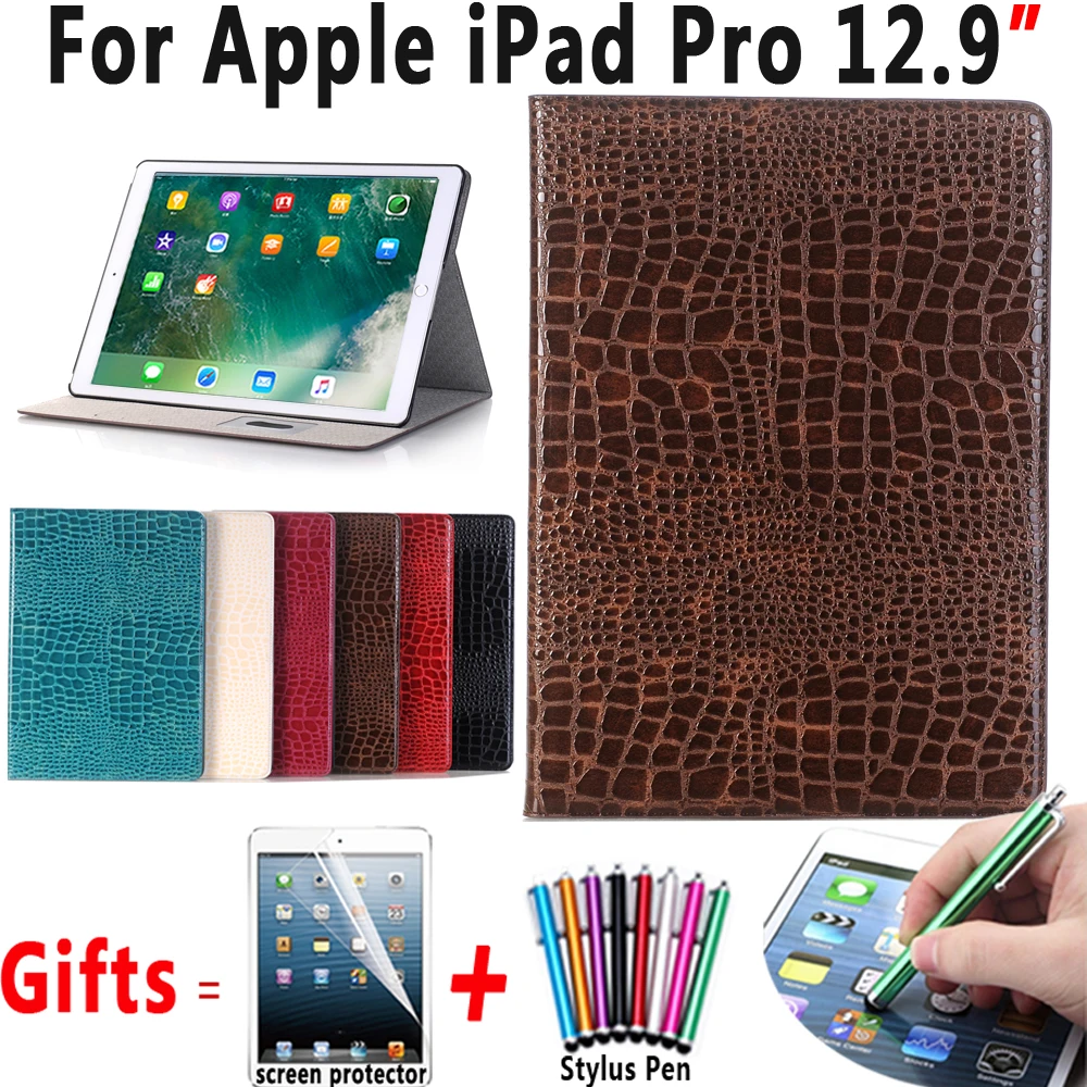 Премиум Крокодил шаблон Чехол для iPad Pro 12,9 кожаный смарт-чехол для Apple iPad Pro 12,9 чехол Funda