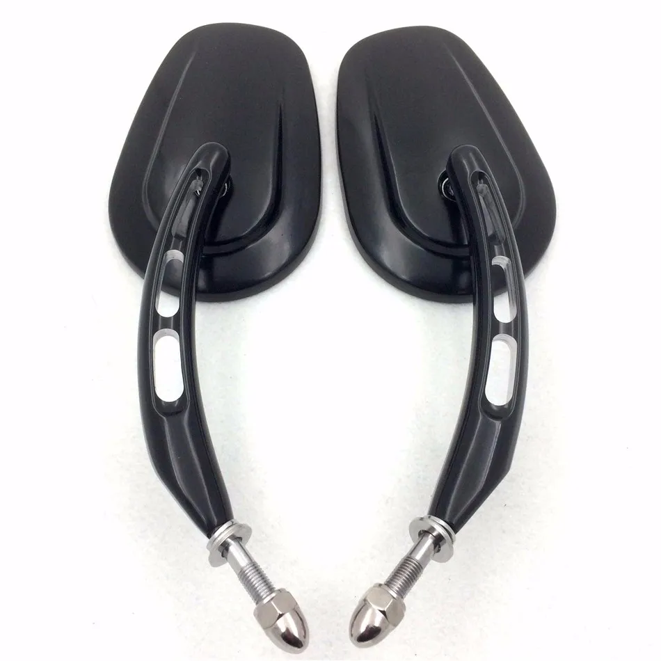 

Aftermarket free shipping Big Side Mirrors with Hollow-out Stem For 1982-later Harley Dyna Super Glide T Sport FXDXT BLACK