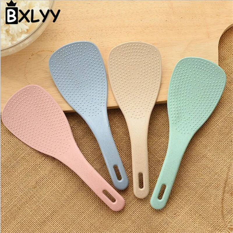 BXLYY Горячая 1 шт Пшеничная солома рисовая Ложка Ручка рисоварка Лопата кухонные