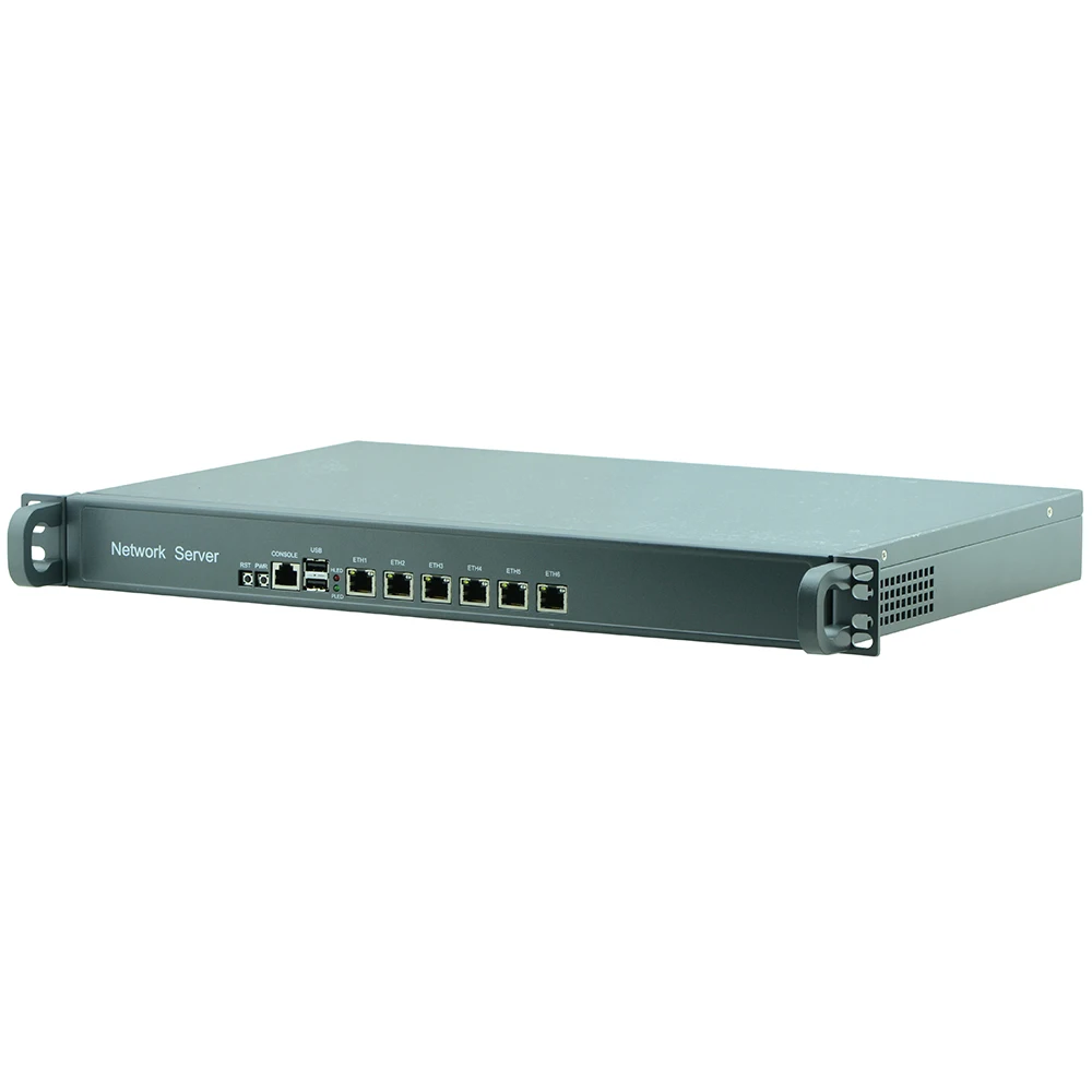 6 ethernet LAN ports network security firewall linux fanless 1U rackmount server Intel Celeron Quad Core J1900 | Компьютеры и офис