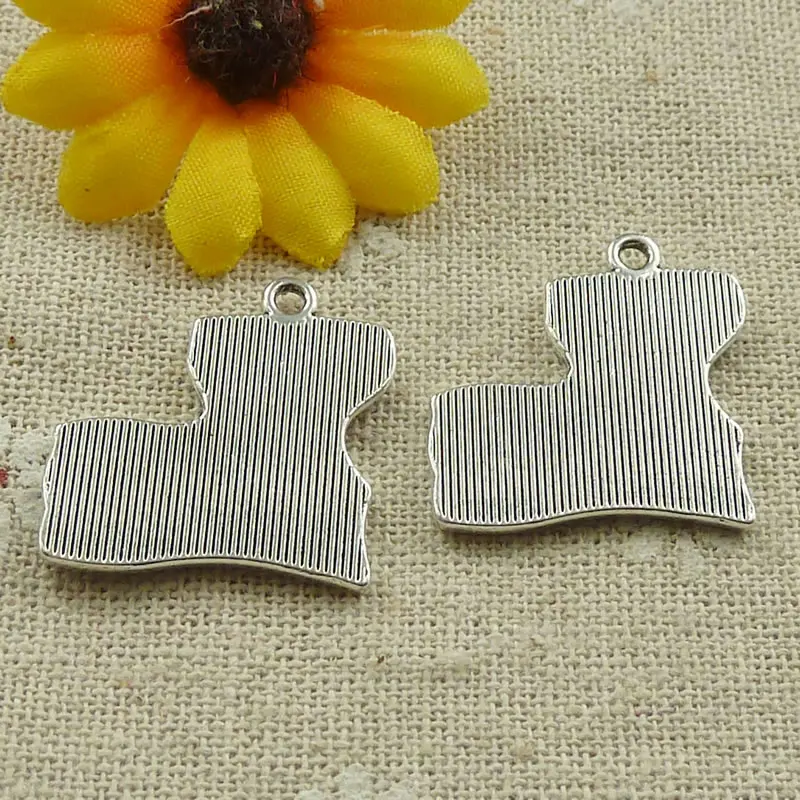 Бесплатная доставка 90 шт. тибетский серебряный Новый Орлеан Подвески 24x23 мм