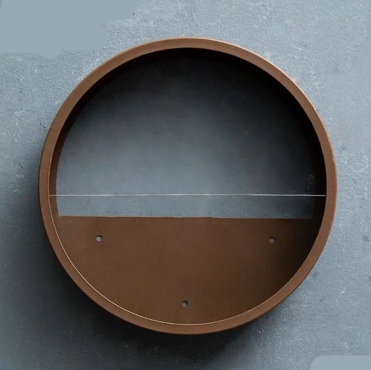 Brown 25cm Креативная железная+ стеклянная круглая подвесная настенная ваза для дома, Балконная настенная Цветочная корзина, элемент декора, красочная ваза для цветов - Цвет: Brown 25cm