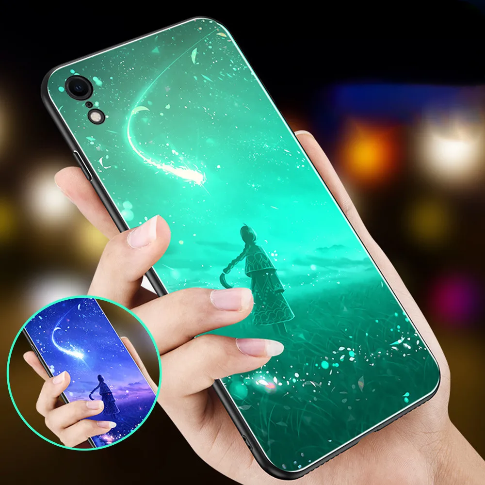 Luminous Phone Cases For Huawei Honor 7A 7C P10 P20 Pro Space Night Shine Glass Case Nova3e 3i Nova 2s Mate 20 10 |