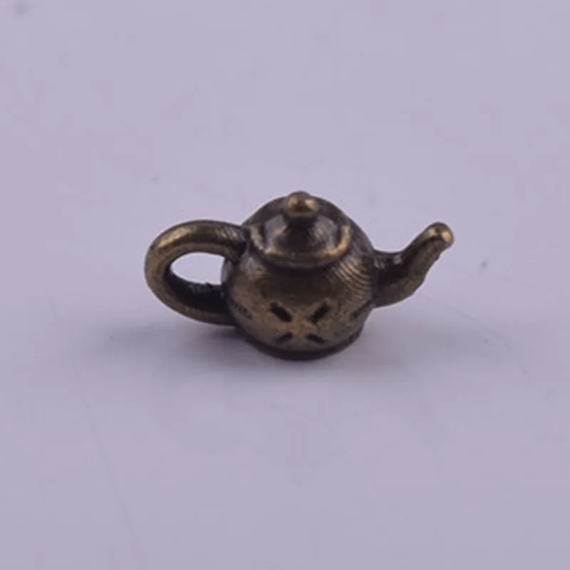 50 шт./лот античная бронза чайник Талисманы Подвески выводы ювелирных изделий