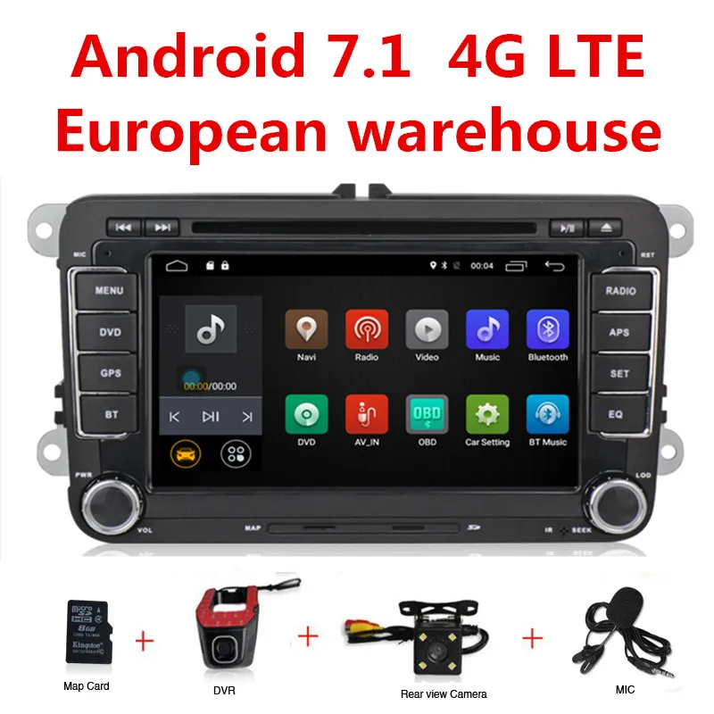 Немецкий склад Android7.1 Автомобильный gps dvd Радио для Volkswagen Skoda Octavia Fabia Rapid Yeti Superb VW GOLF