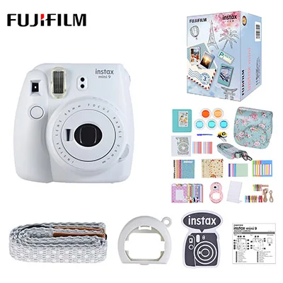 White 5 цветов Fujifilm Instax Mini 9 мгновенная камера фото камера+ 30 листов Fujifilm Instax Mini пленка+ 13 в 1 комплект камера сумка чехол - Цвет: White
