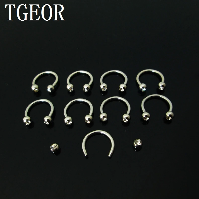 1 пара круглые штанги из хирургической нержавеющей стали 2 х8х3 мм|horseshoe piercing|barbell
