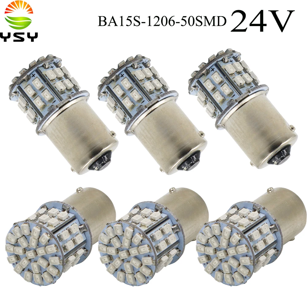 YSY 100X BA15S 1156 P21W 50SMD 1206 3030 50 Led SMD автомобильный стоп-сигнал поворотники задние