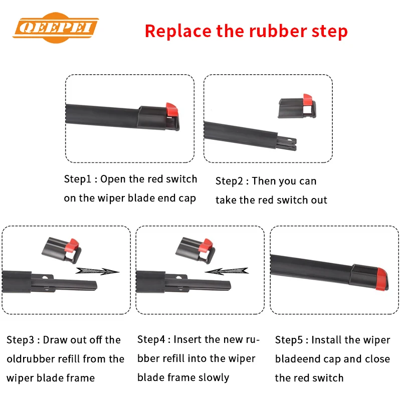 Сменные щетки стеклоочистителя QEEPEI сменные для Ford Transit Connect 2002-2018 резиновые