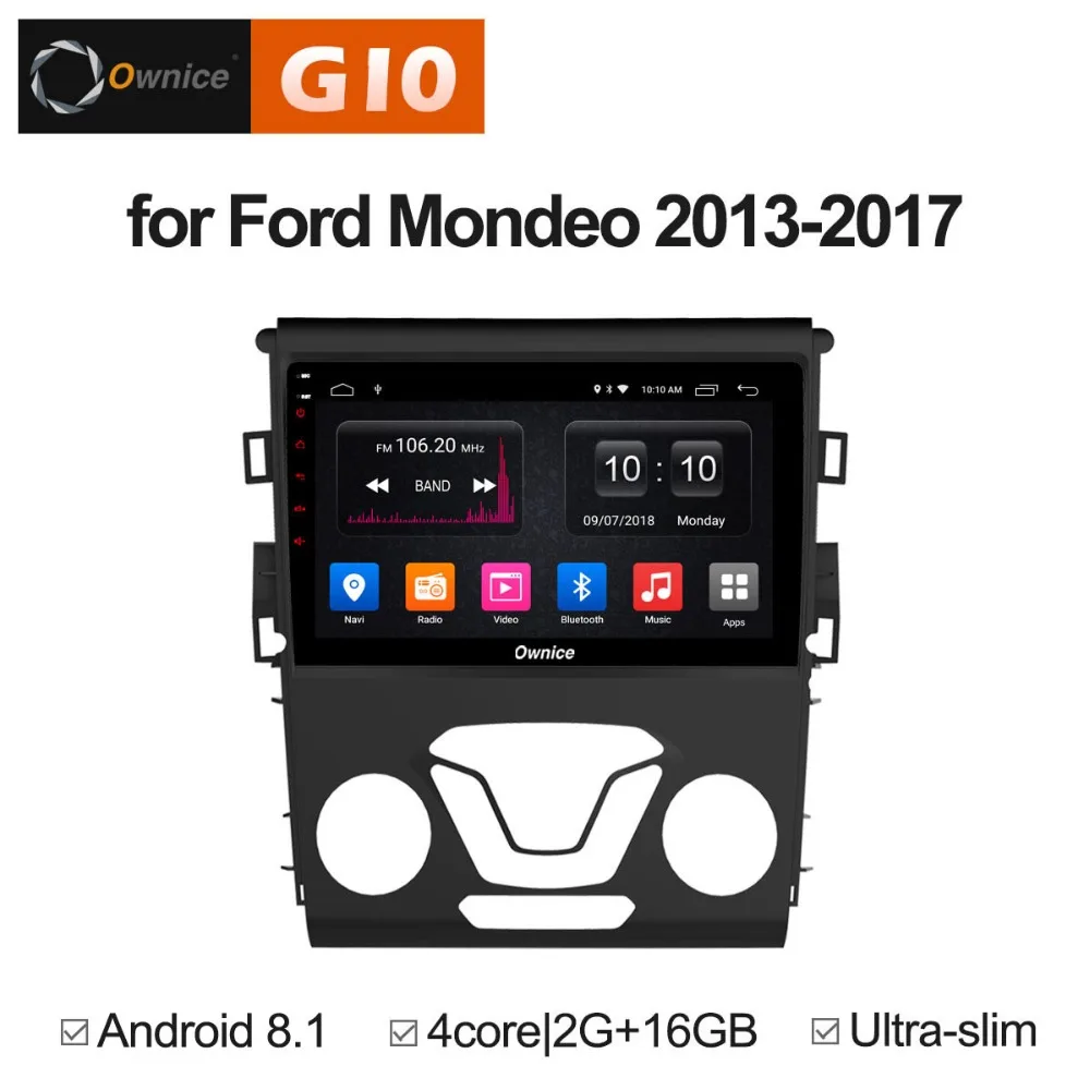 HD 9 дюймов Android 8 1 четырехъядерный 2 ГБ ОЗУ + 16 Гб ПЗУ автомобильный DVD плеер для Ford