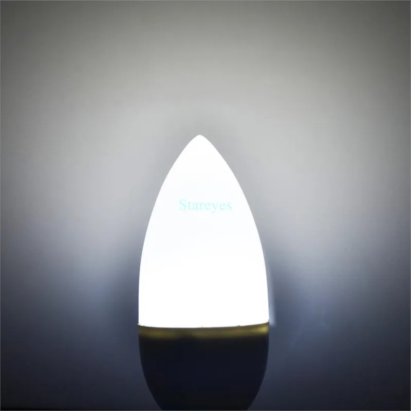 50 шт. E14 E27 SMD 2835 10 светодиодов 3 Вт 220 В светодиодная лампа в форме свечи 220В