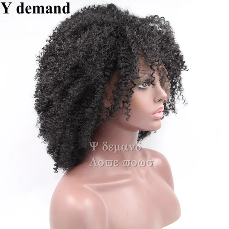 БЫСТРАЯ ДОСТАВКА Странный Вьющиеся Ткет Волос черный # 1B Синтетический парик