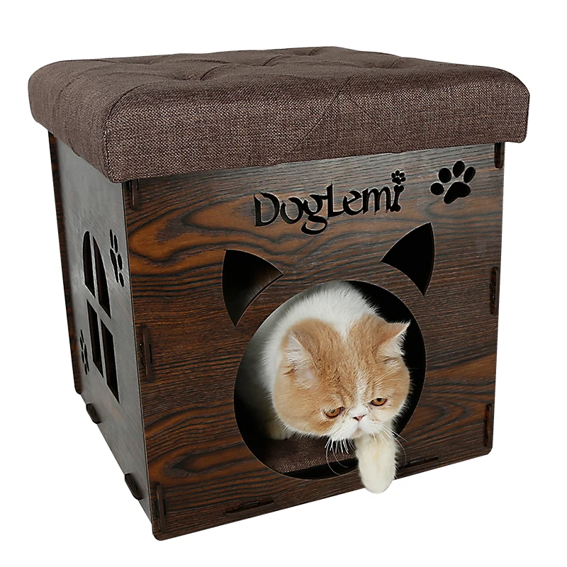 DogLemi новый дизайн функциональный натуральный деревянный домик для домашних