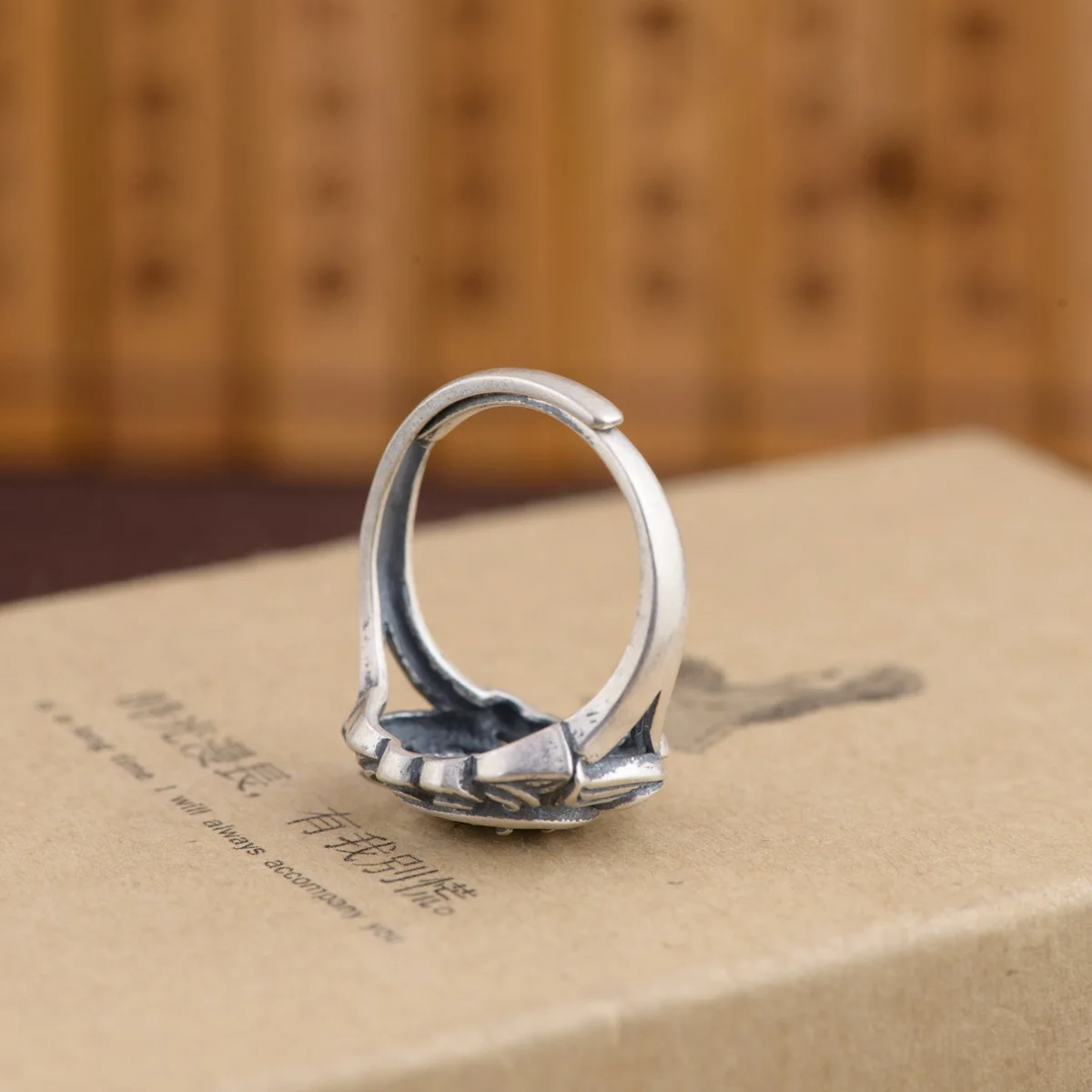 Ring S925 Pure Silver Wholesale Archaize Style Female Flowers With A Spoon In Her Mouth Matte New Gift | Украшения и аксессуары
